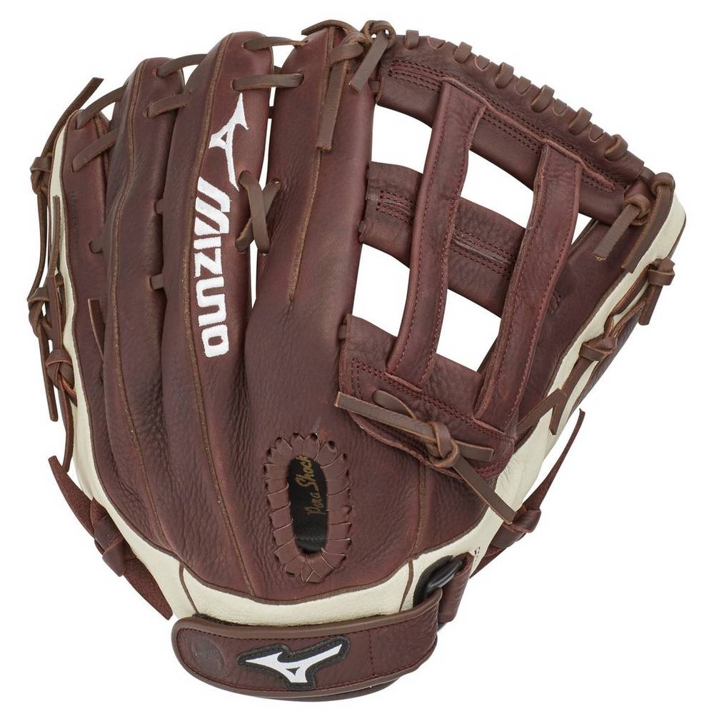 Mens Mizuno Franchise Series Slowpitch 13" Softball Gloves Coffee/Silver Philippines (YOGDAM357)